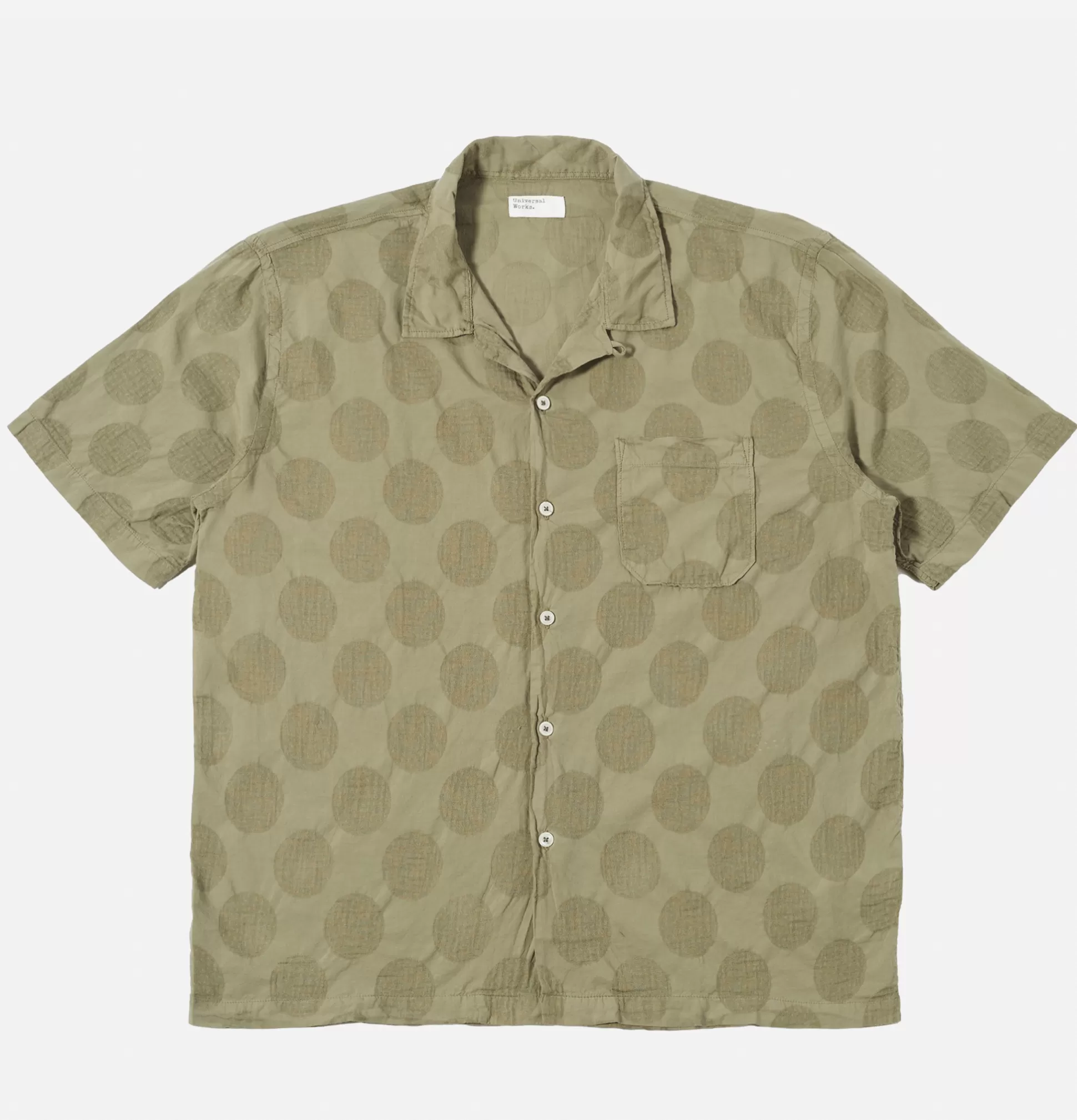 UNIVERSAL WORKS Shirts & Polos<Road Shirt Dot Olive