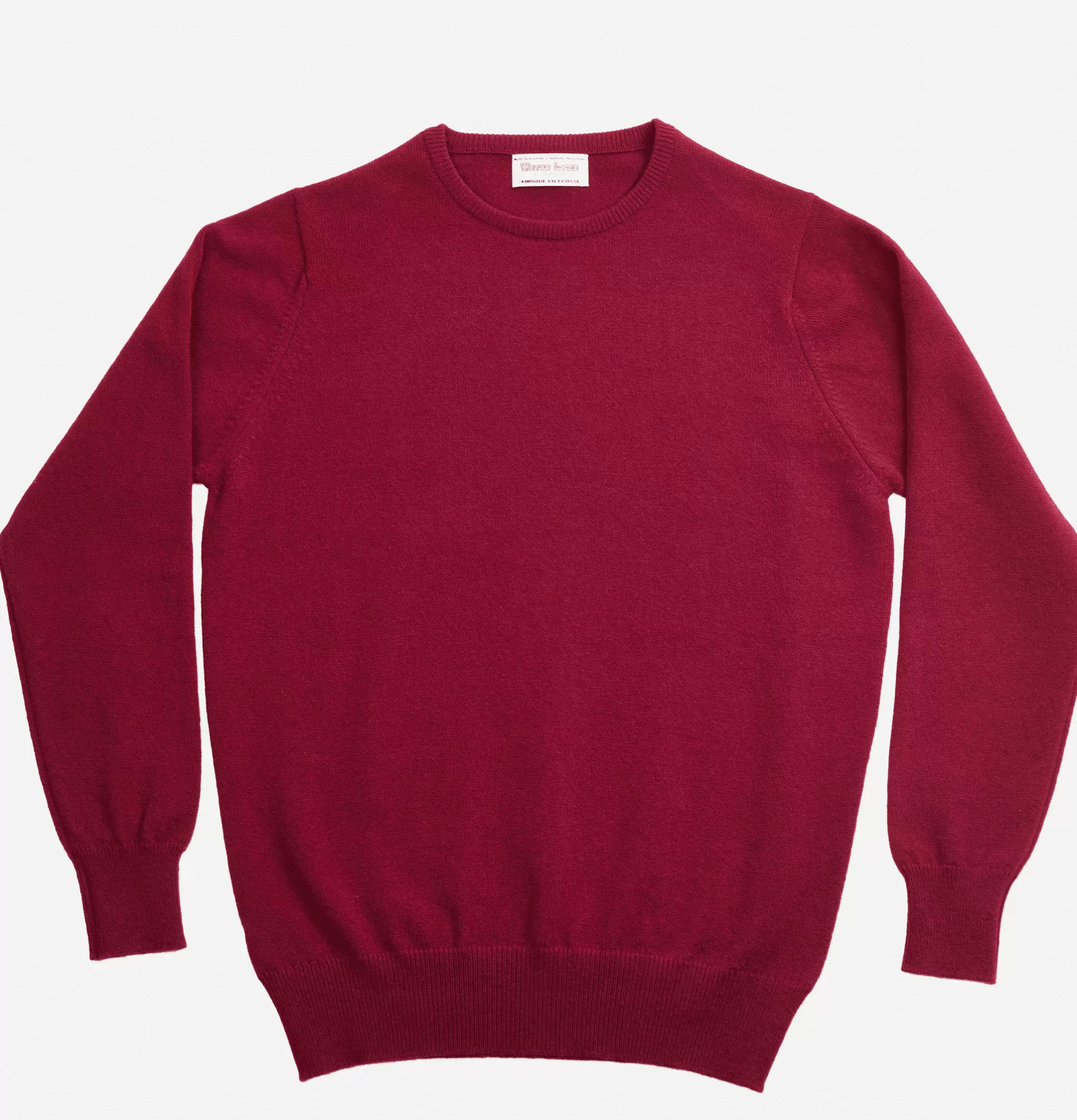 WILLIAM LOCKIE Knitwear<Roud Neck Pullover Bordeaux