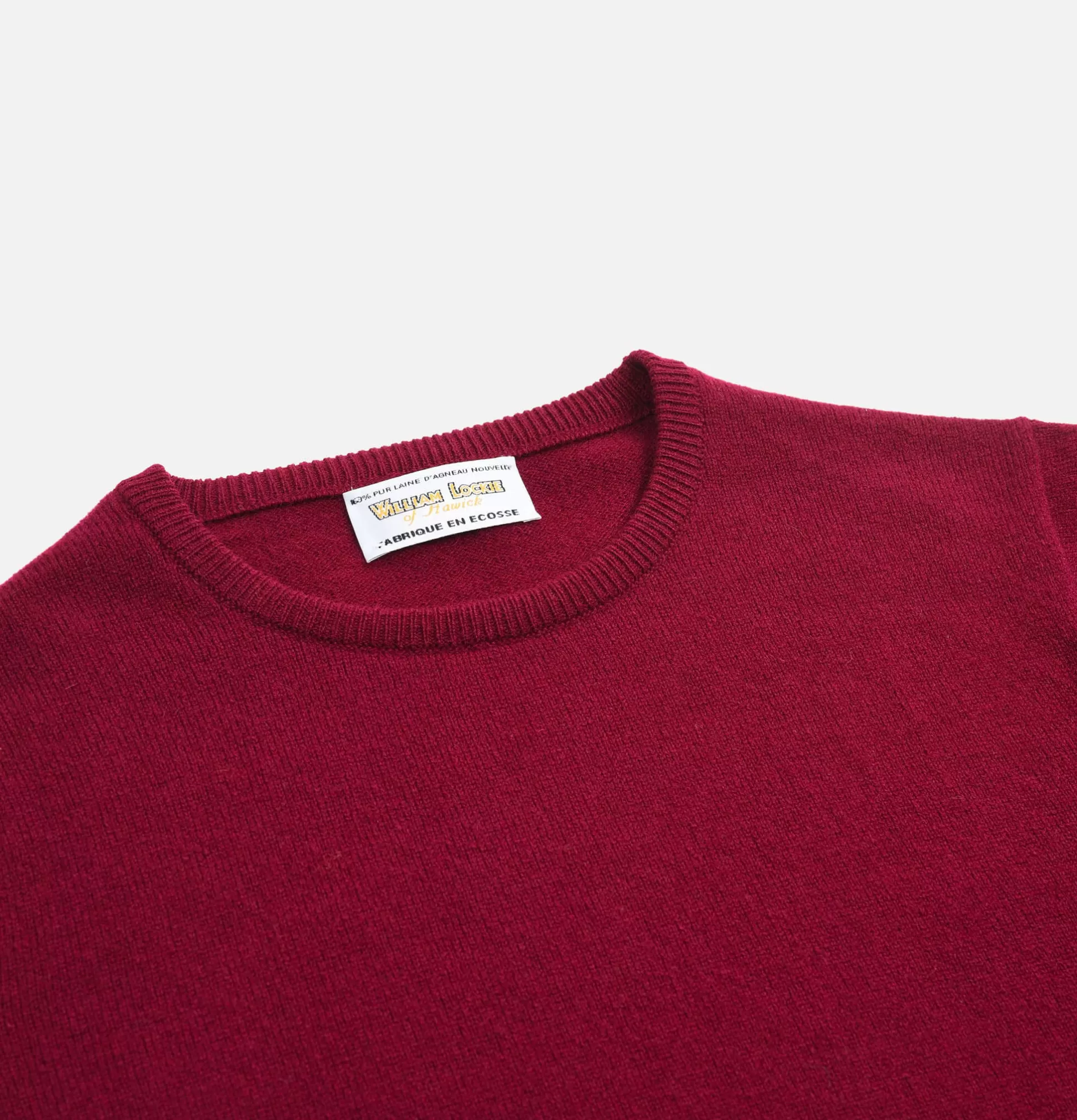 WILLIAM LOCKIE Knitwear<Roud Neck Pullover Bordeaux