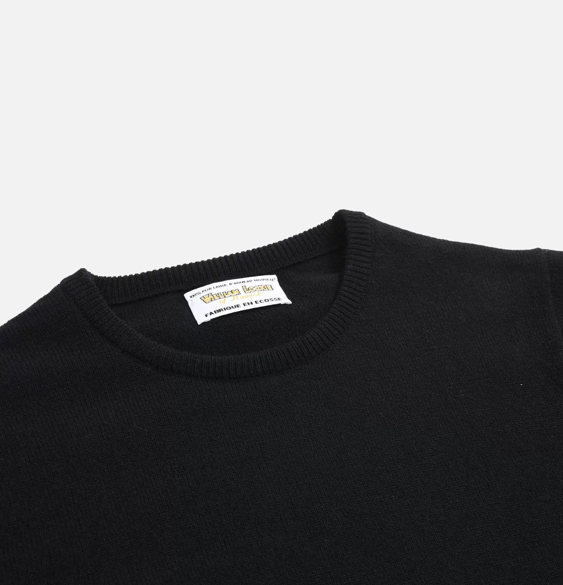 WILLIAM LOCKIE Knitwear<Round Neck Pullover Black