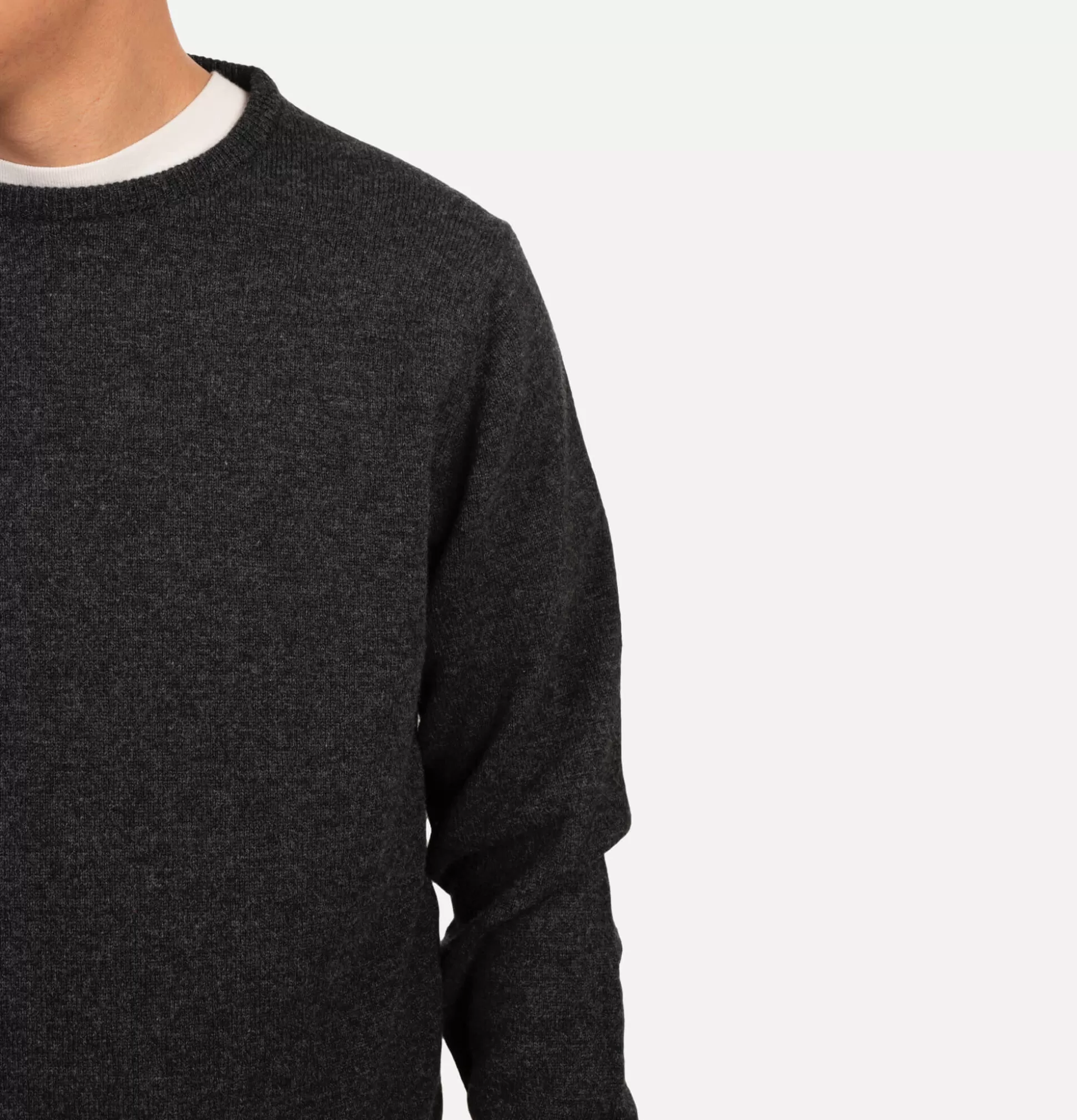 WILLIAM LOCKIE Knitwear<Round Neck Pullover Charcoal