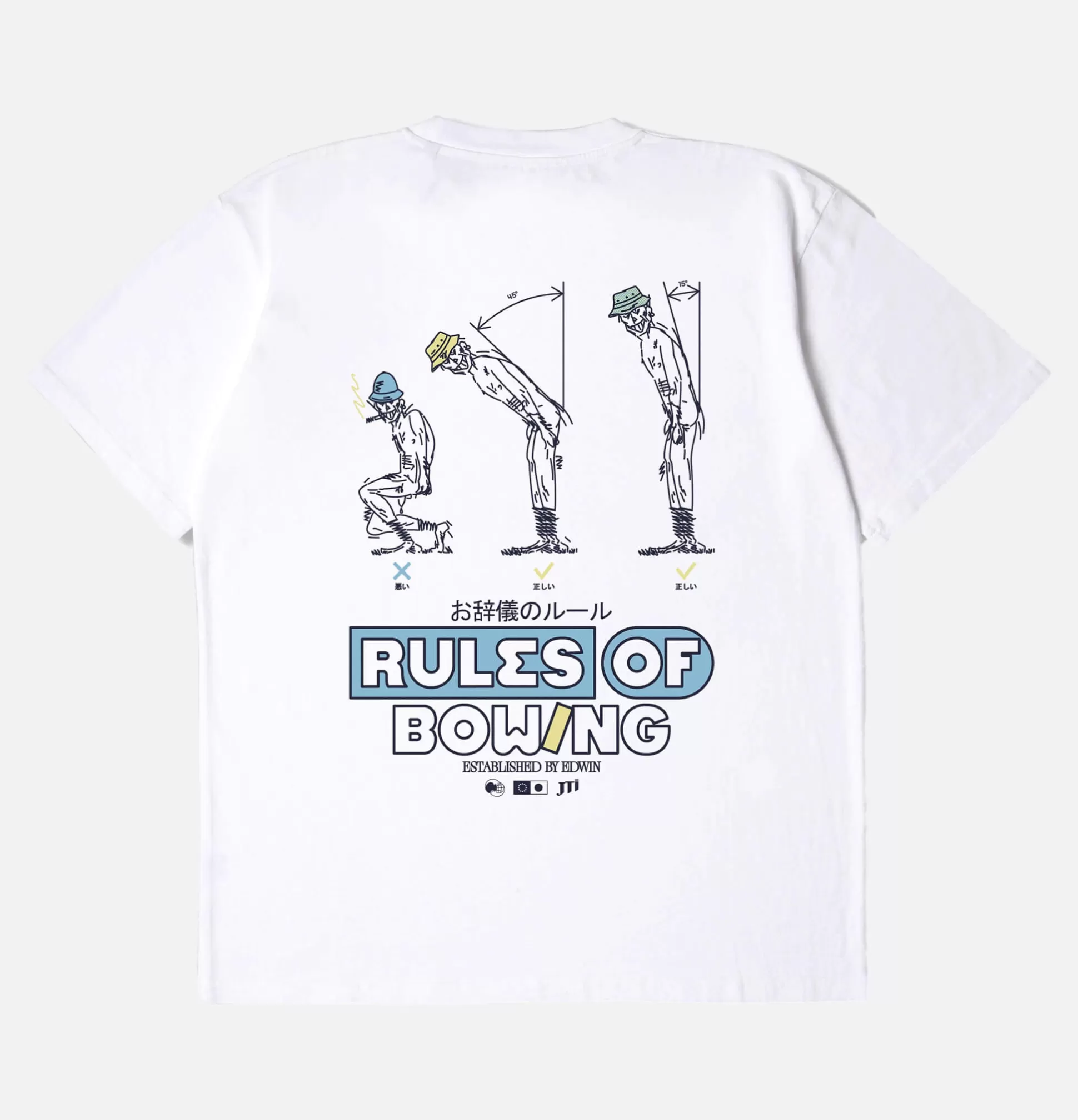 EDWIN T-Shirts<Rules Of Bowing Tee White