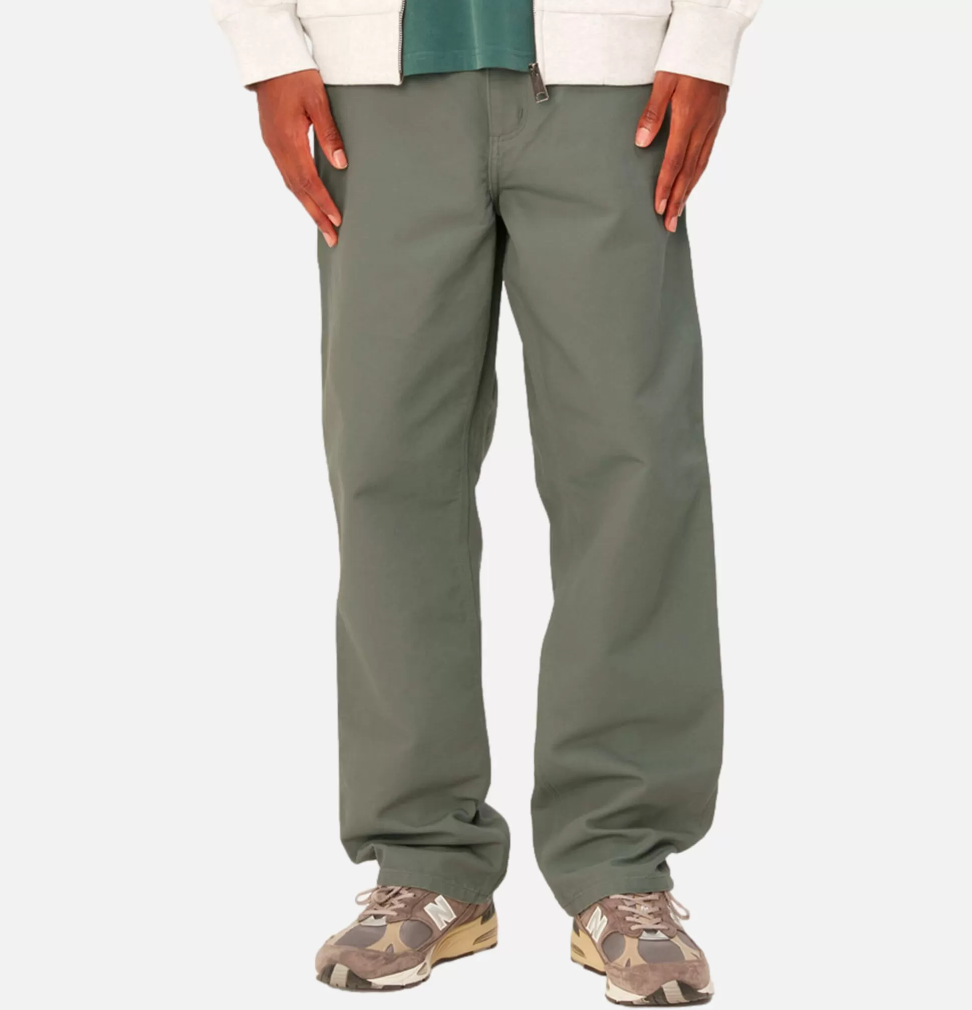 CARHARTT WIP Chinos<Single Knee Pant Smoke Green