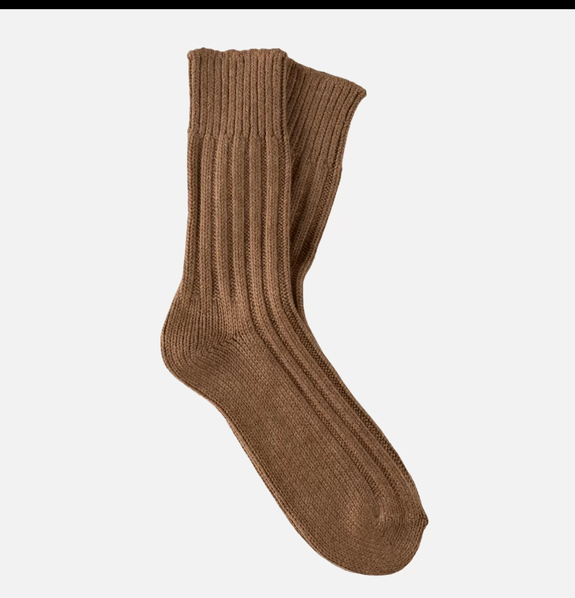 THUNDERS LOVE Socks<Solid Wool Socks Camel