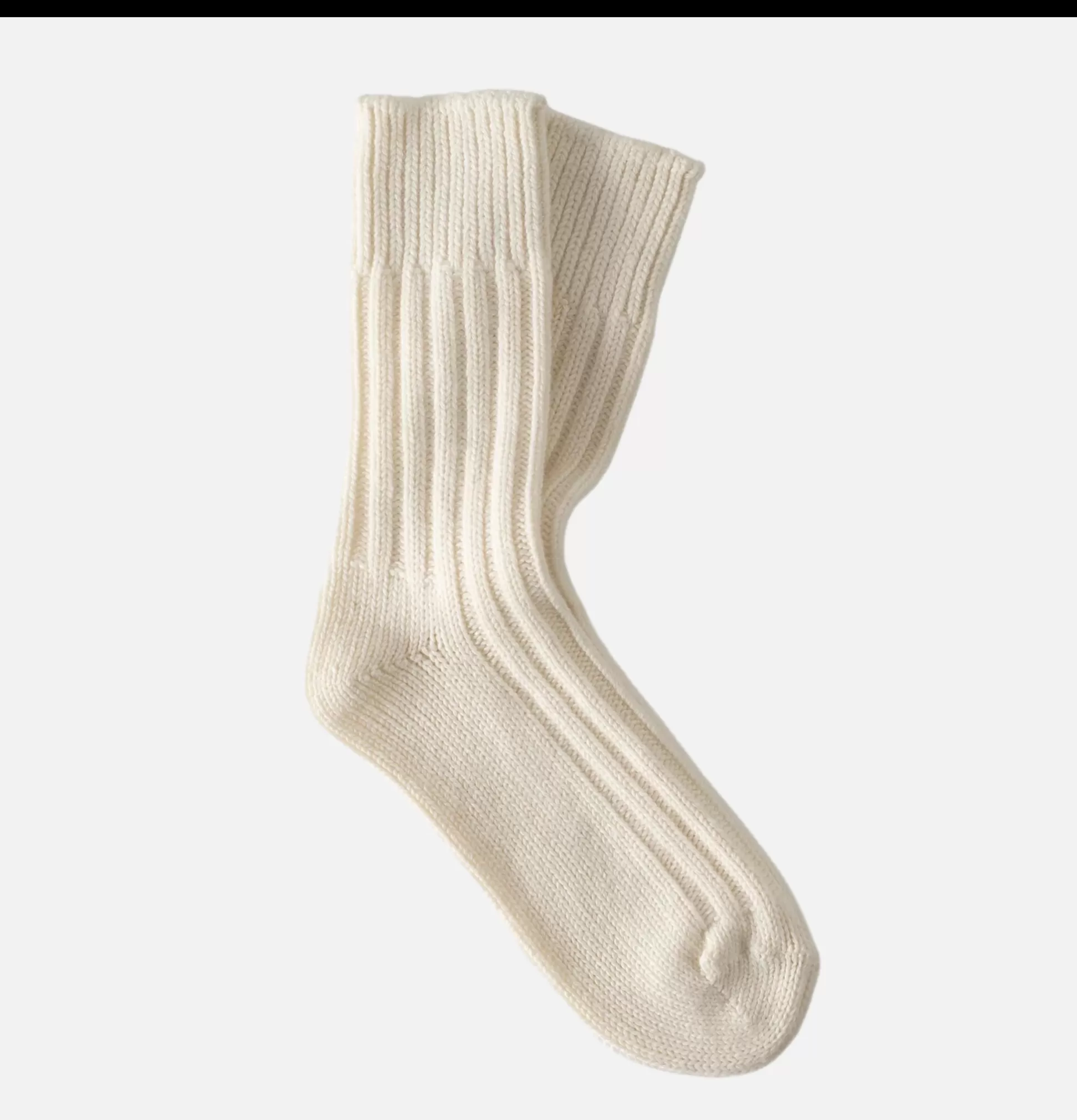 THUNDERS LOVE Socks<Solid Wool Socks White