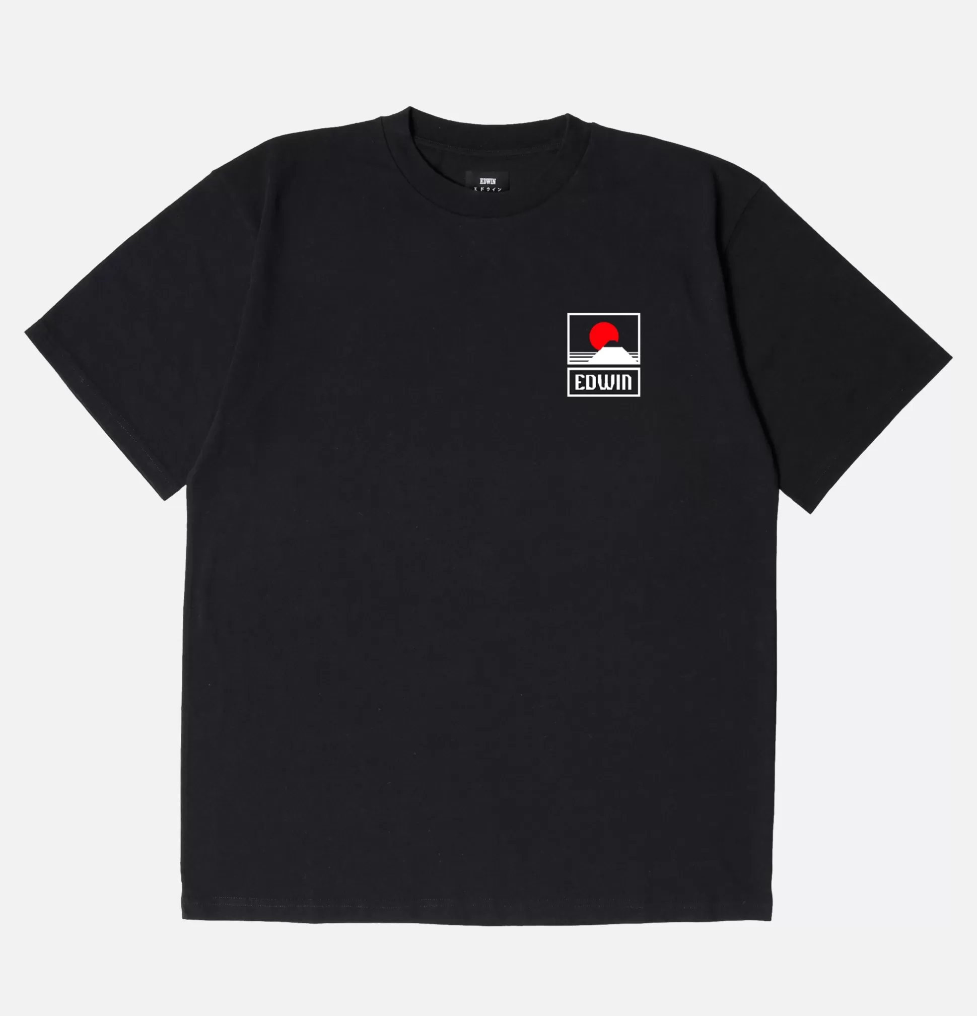 EDWIN T-Shirts<Sunset On Mt Fuji Tee Black