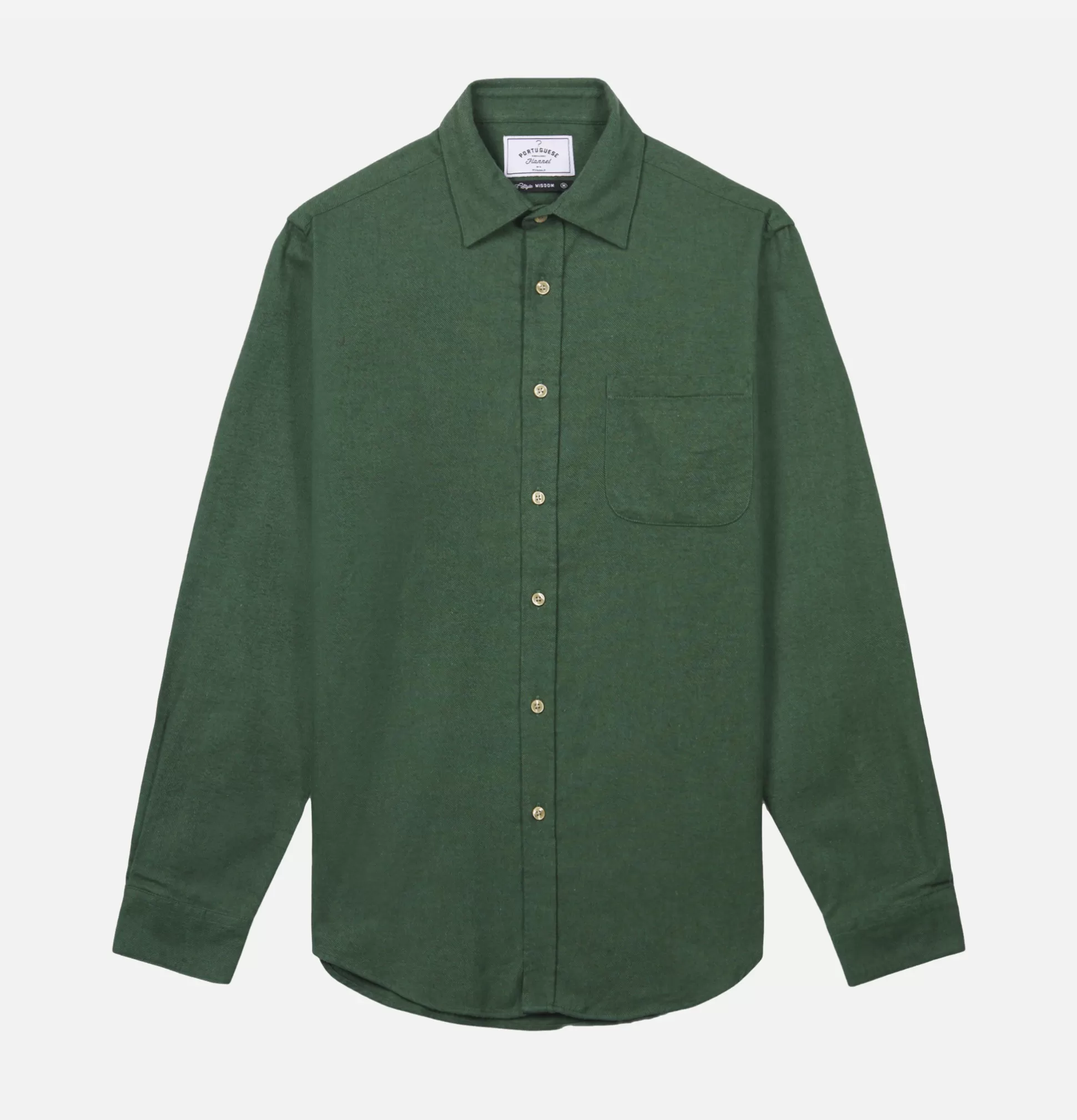 PORTUGUESE FLANNEL Shirts & Polos<Teca Shirt Moss Green