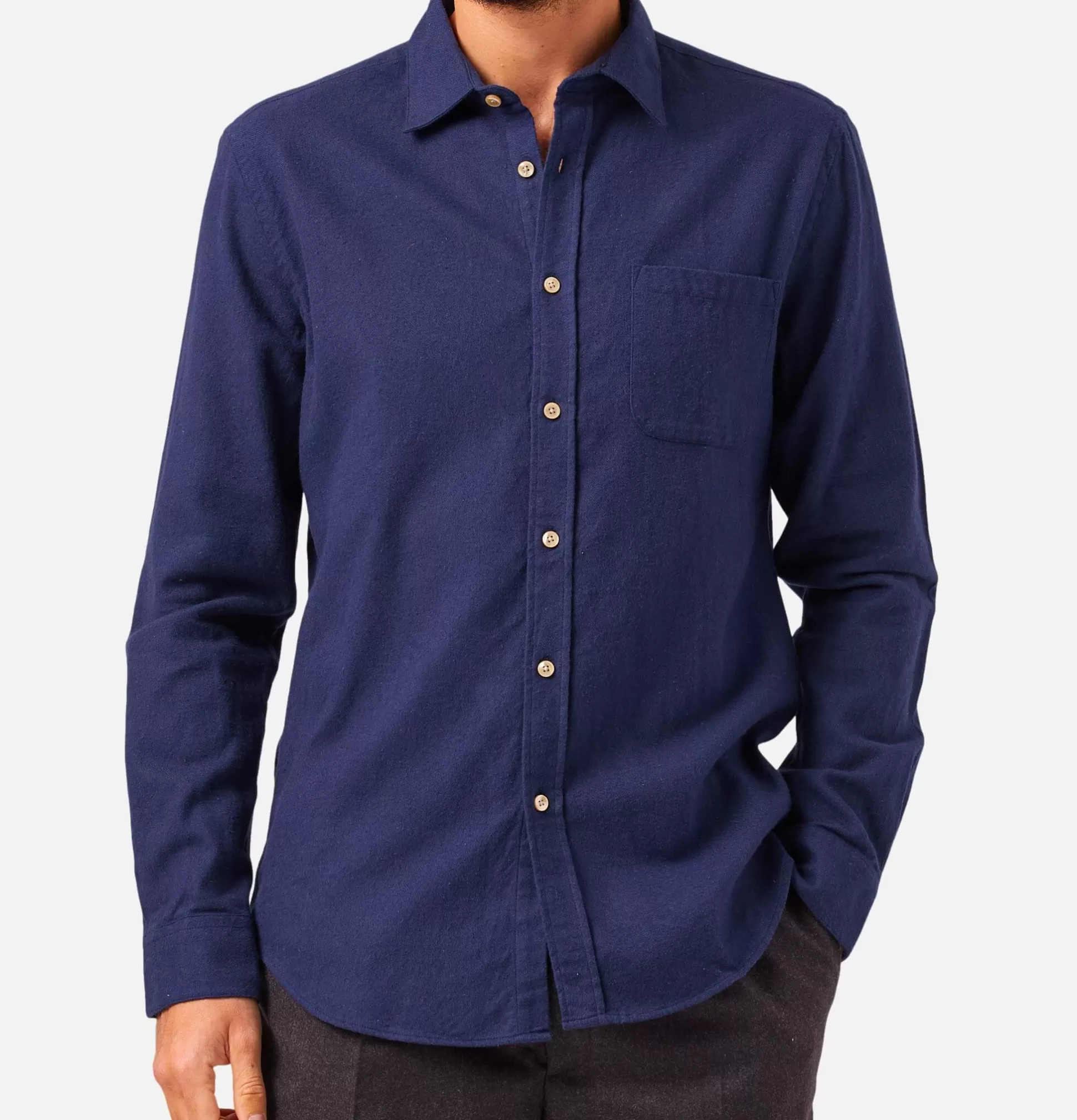 PORTUGUESE FLANNEL Shirts & Polos<Teca Shirt Navy