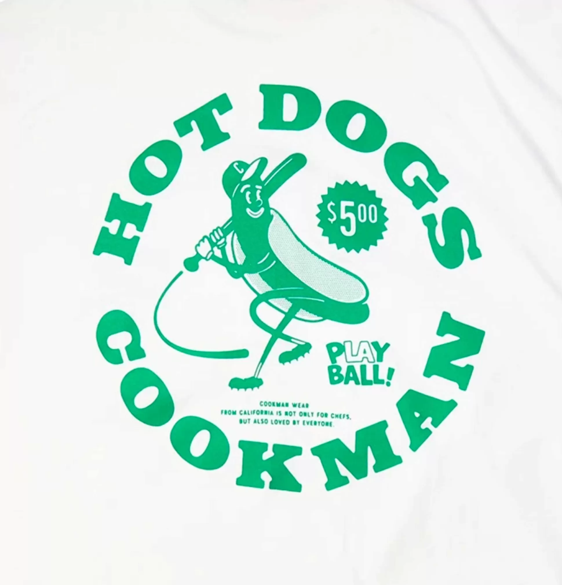 COOKMAN T-Shirts<Tee Shirt Hot Dog Hitter White