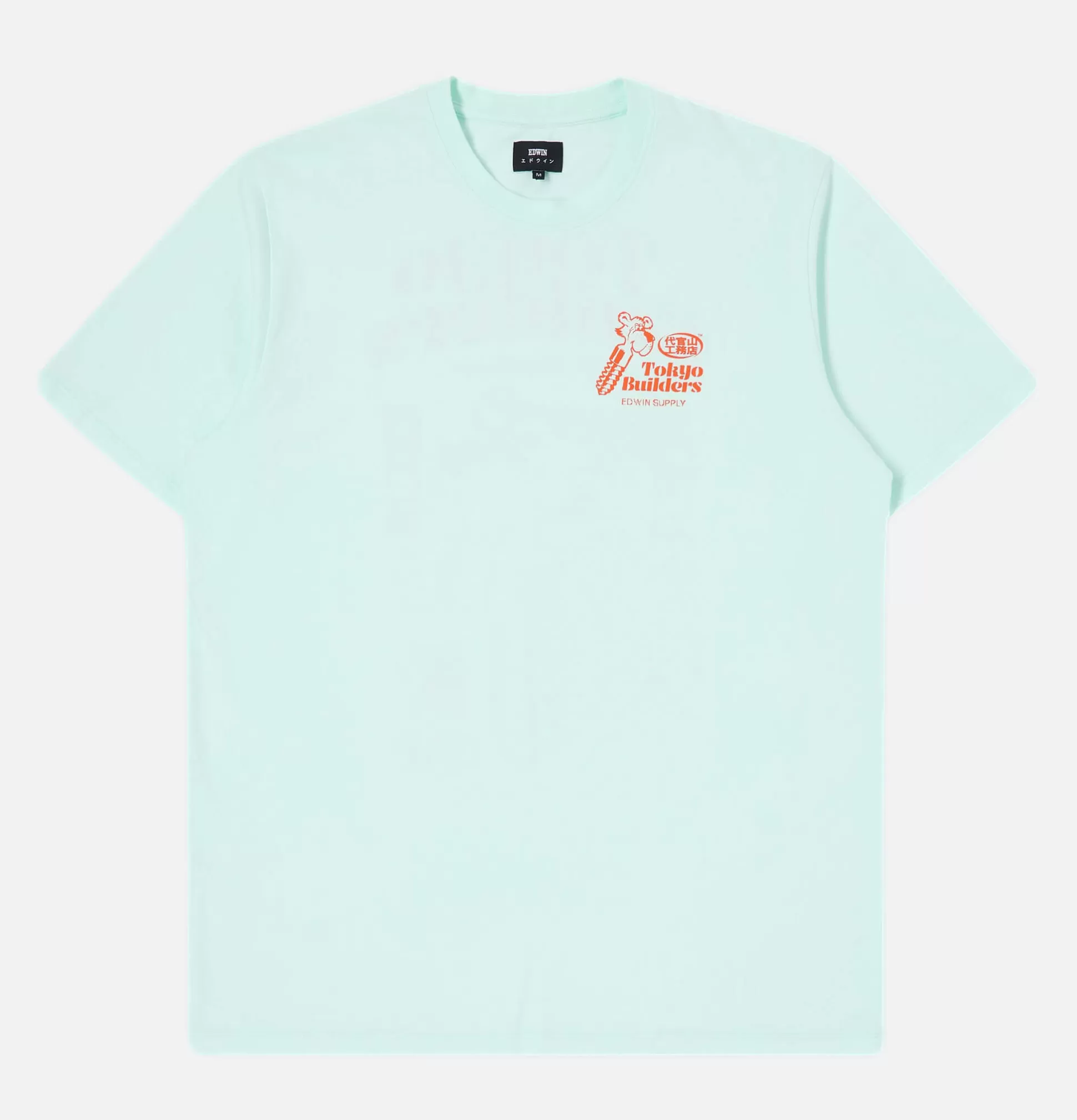 EDWIN T-Shirts<Tokyo Builders Tee Aqua