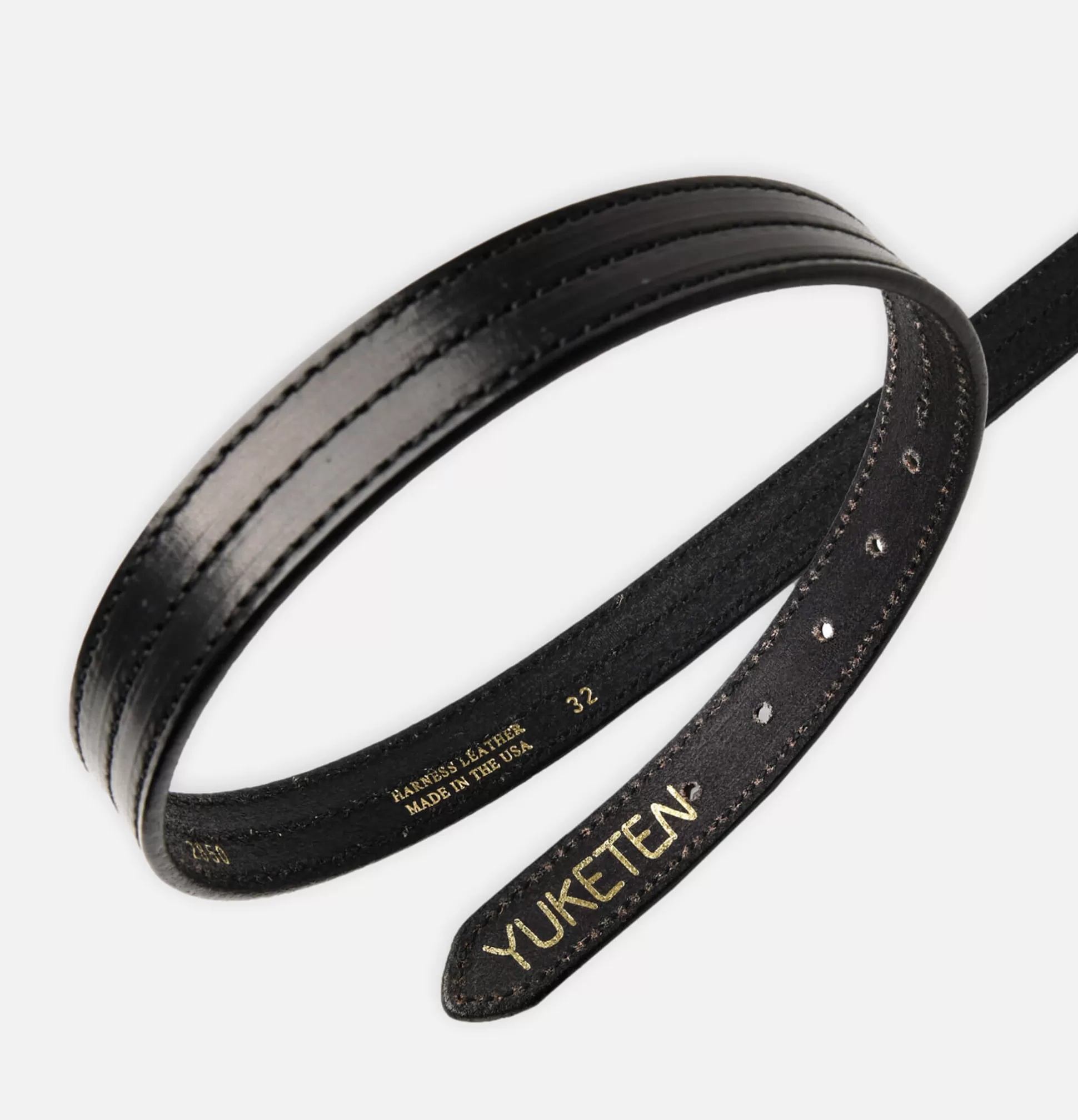 YUKETEN Belts<Triple Stitched Belt Black