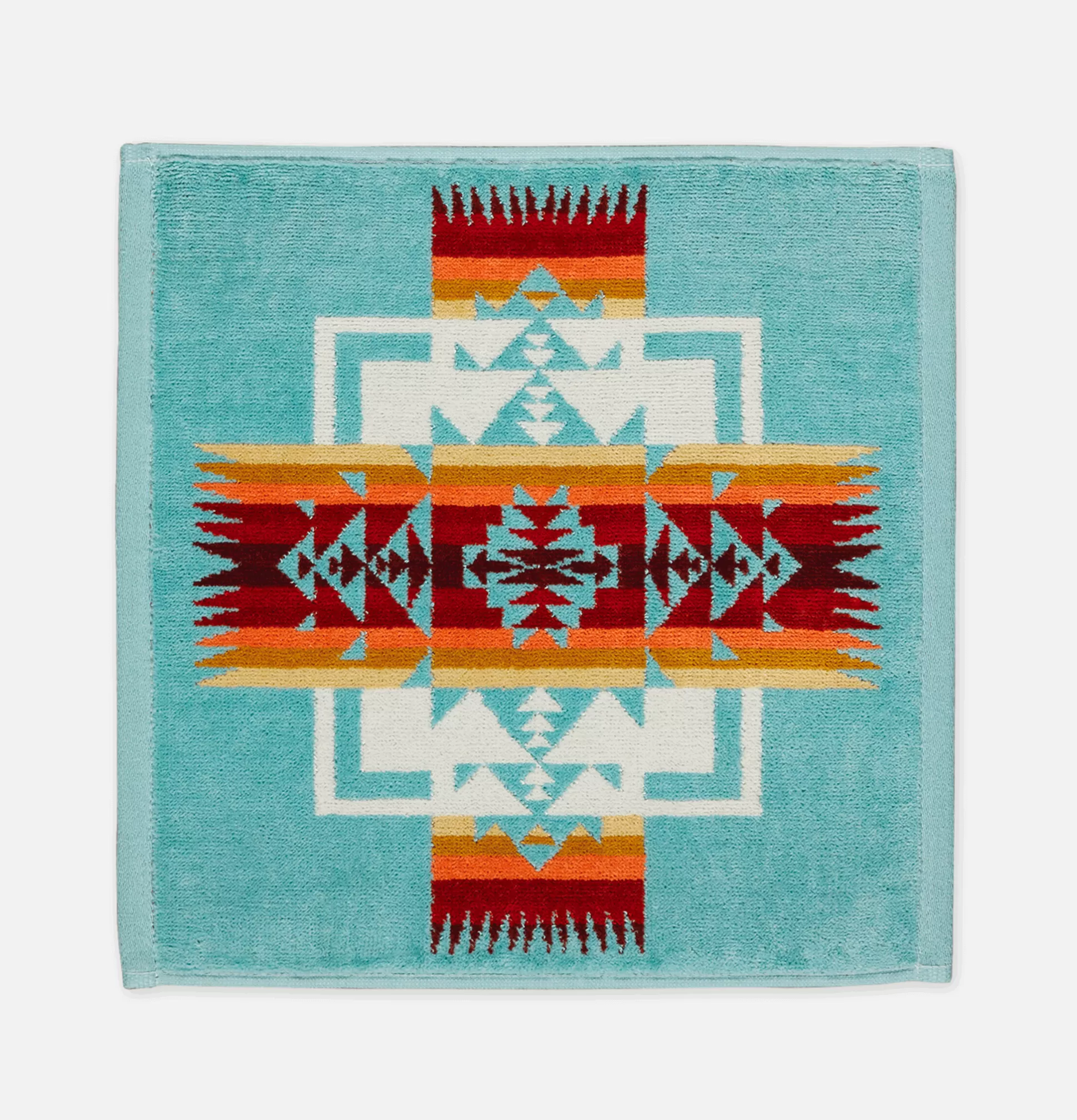 PENDLETON Maison<Wash Cloth Chief Joseph Aqua