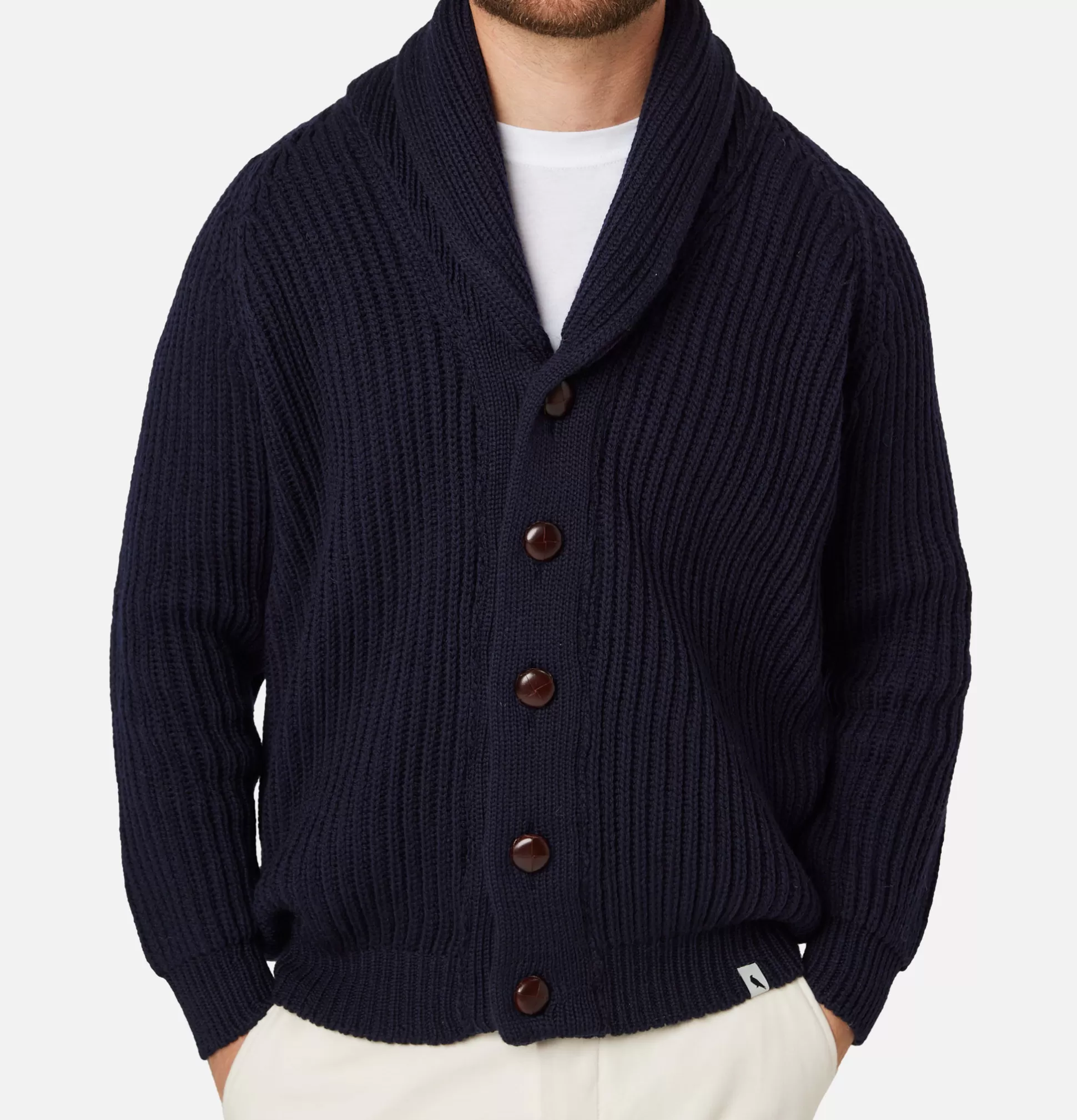 PEREGRINE Knitwear<Wilkinson Cardigan Wool Navy