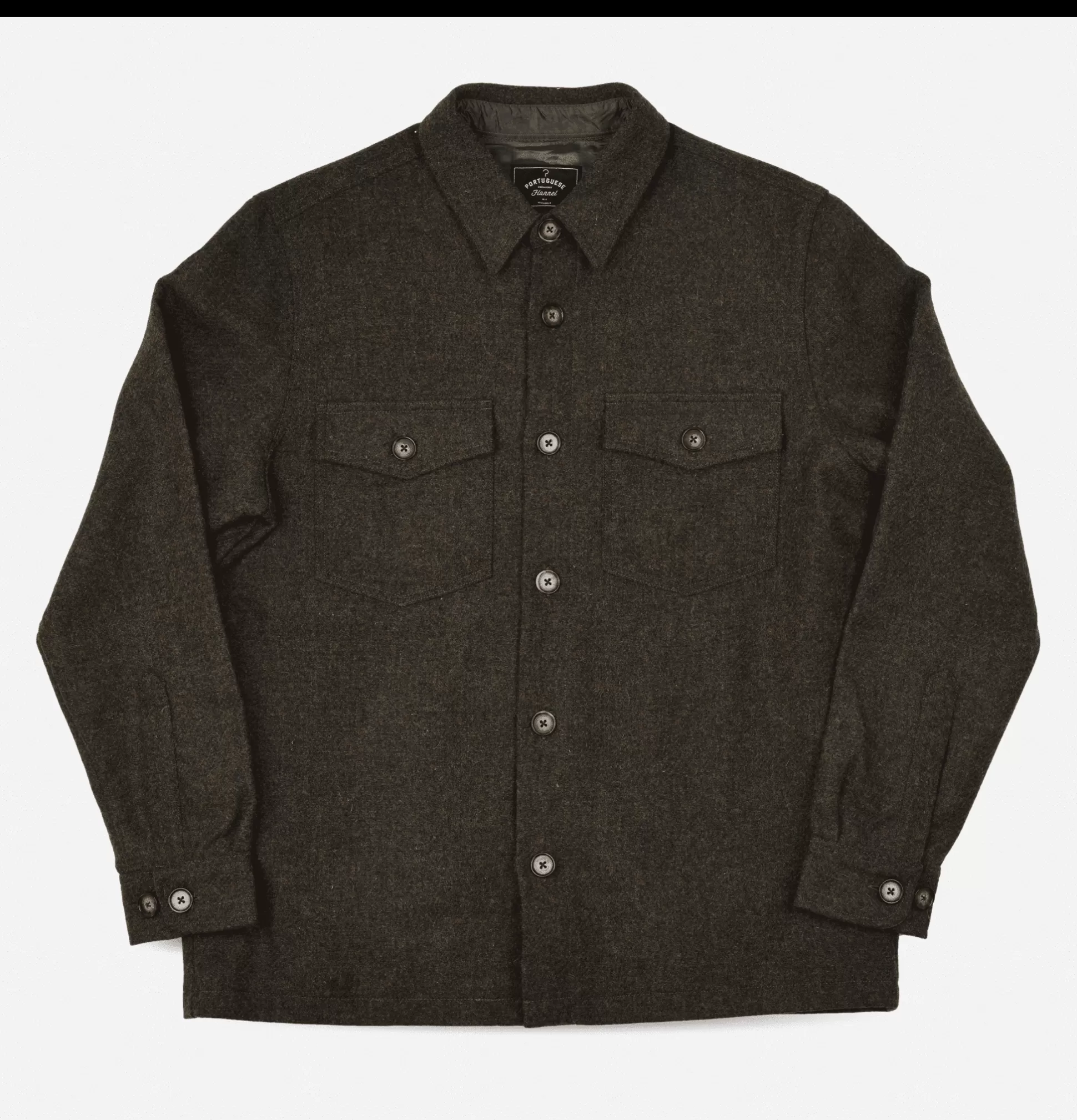 PORTUGUESE FLANNEL Shirts & Polos<Woodfield Overshirt Green