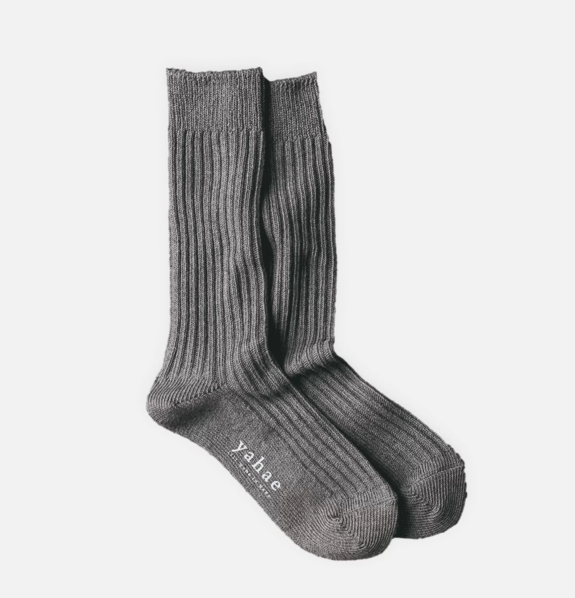 YAHAE Socks<Yak Ribbed Socks Grey