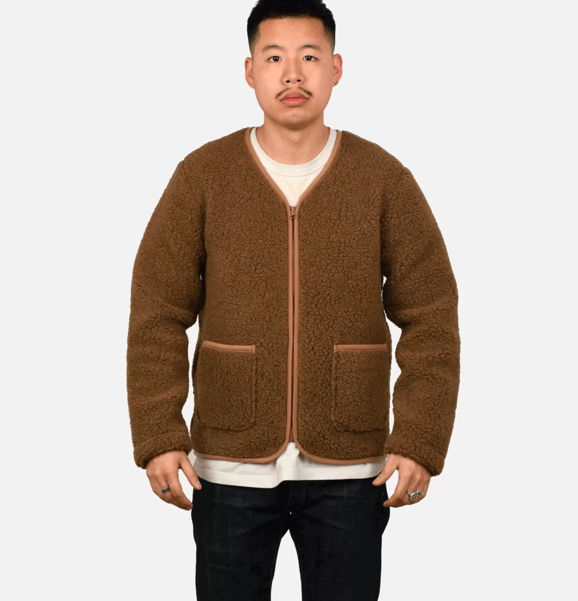 COLDBREAKER Sweatshirts & Fleeces<Zip Up Vee Cardigan Bark