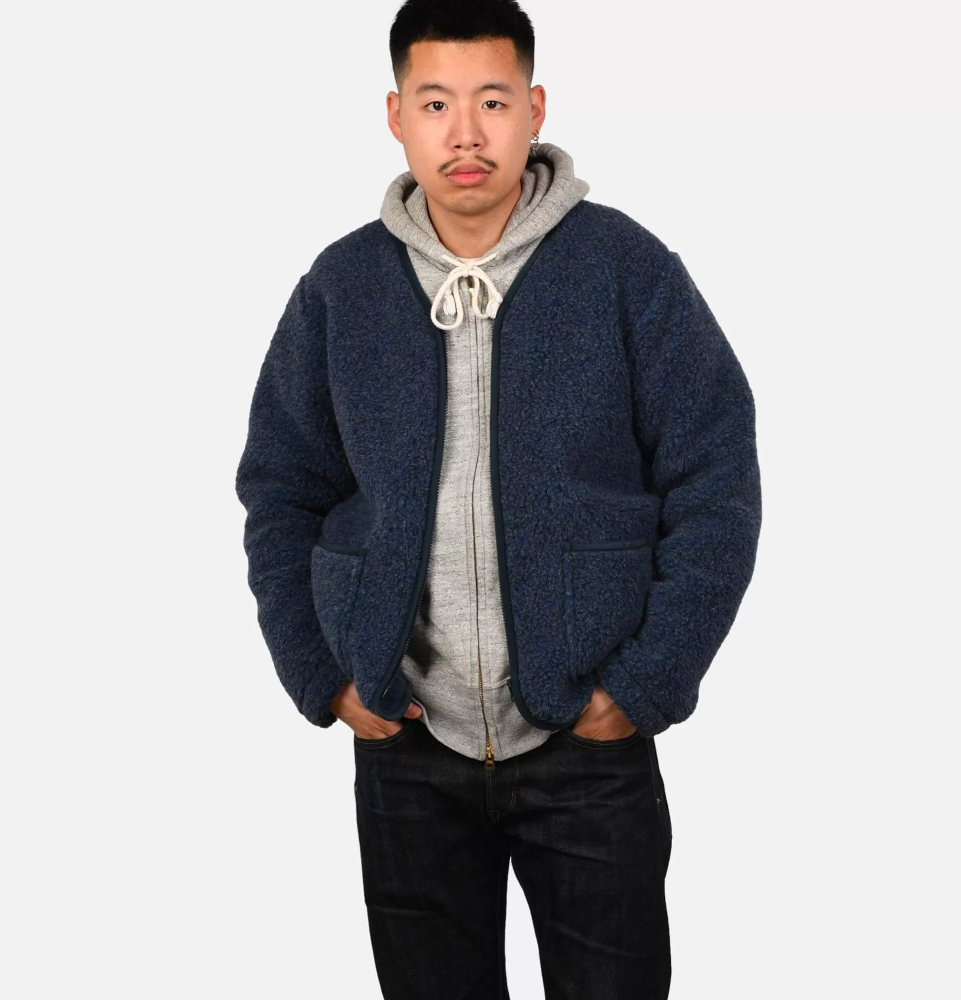 COLDBREAKER Sweatshirts & Fleeces<Zip Up Vee Cardigan Darkblue